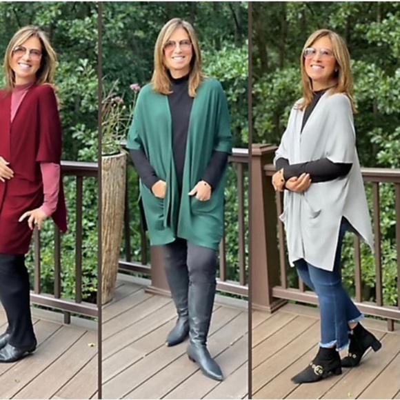 NWOT Susan Graver weekend jersey knit relaxed cardigan size XL - Picture 2 of 7